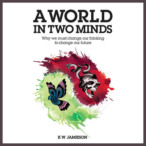 Blog Post image of the book cover A World in Two Minds - from the blog The Crisis of Masculinity with KW Jamieson