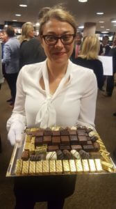 Luxury chocolates were served at Princess Olga's Book Signing