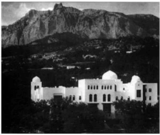 Black and White Image of the Crimean Palace