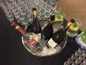 Drinks ready to be served at Princess Olga's Book Signing