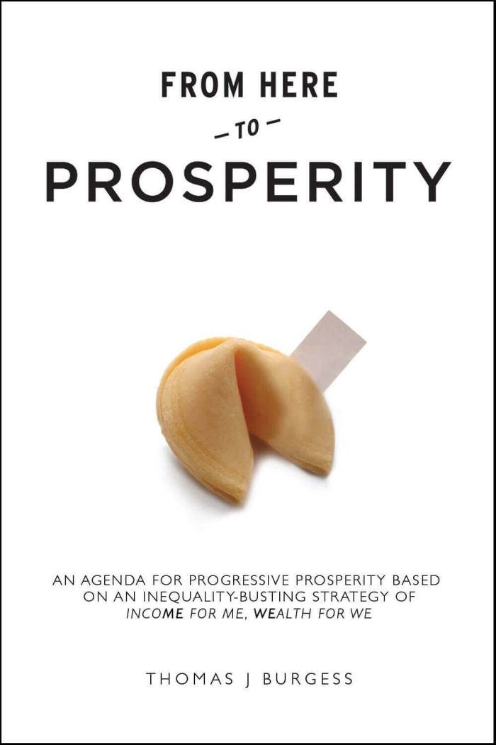 Cover for From Here to Prosperity by Tom Burgess - Shepheard Walwyn Publishers