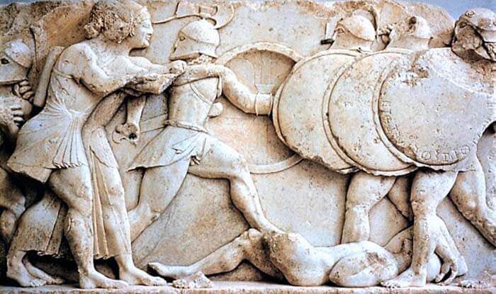 Image of the North Frieze of the Siphnian Treasury in Delphi