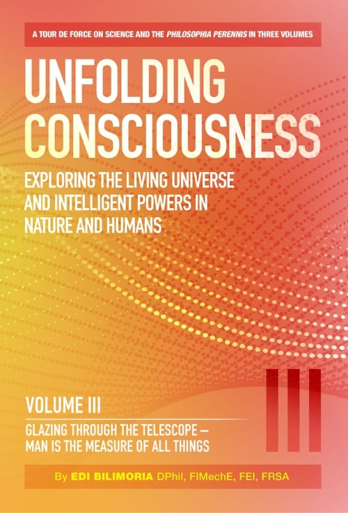 Cover for Unfolding Consciousness Vol 3 by Edi Bilimoria - Shepheard Walwyn Publishers