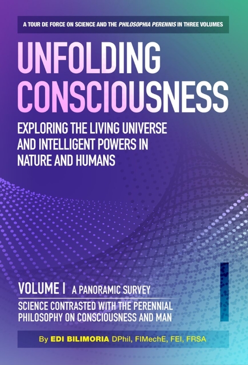 Cover for Unfolding Consciousness Volume 1 by Edi Bilimoria - Shepheard Walwyn Publishers