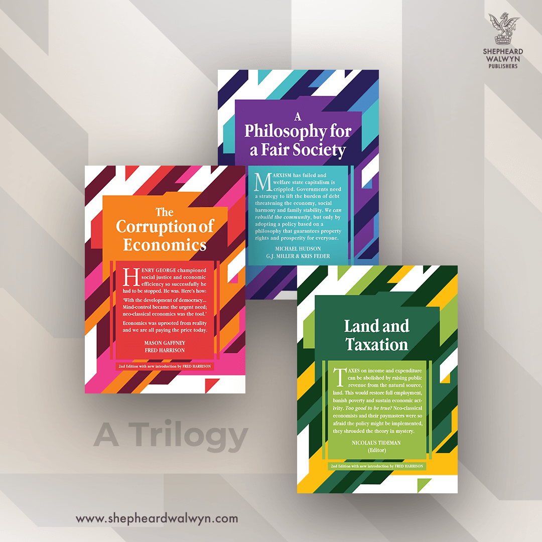 Image of three books from the Book Trilogy of Shepheard Walwyn Classics - Ethical Economics